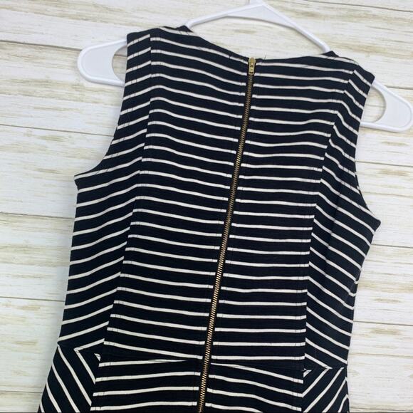 J. Crew Black/White Optical Illusion Striped Mini Dress - Picture 8 of 8
